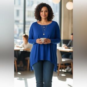 Zara Royal Blue Knit Top